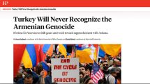 Foreign Policy: Turkey will never recognize the Armenian Genocide