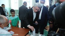 Serzh Sargsyan says he voted for a strong Armenian army, inviolability of country's borders