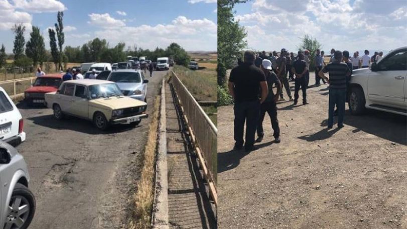 Villagers block Yerevan-Gyumri highway protesting against shortage of irrigation water