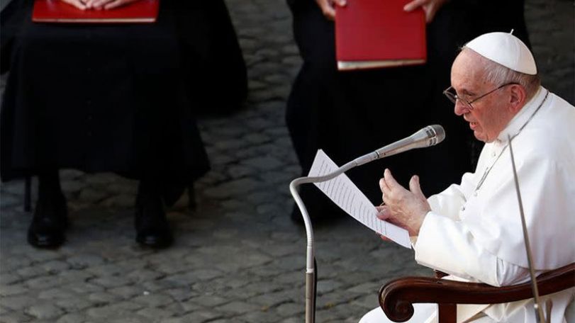 Pope is walking and eating, tests good after surgery, Vatican says