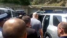 Kajaran mayor being taken to Yerevan by NSS officers