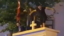 Turks dancing on gate of Armenian church in Istanbul detained
