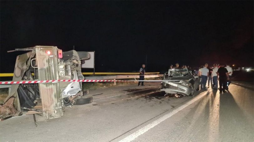 One serviceman dead, five others injured in a road accident involving a military vehicle