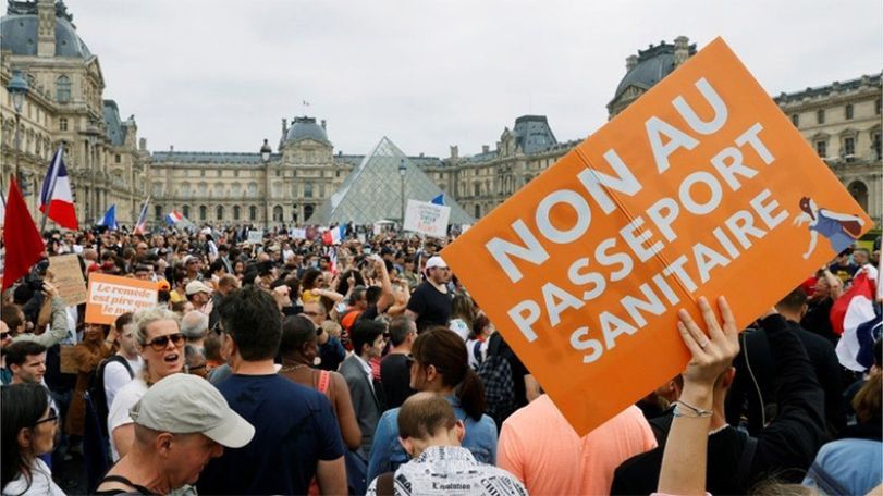 France rolls out Covid health pass as cases soar
