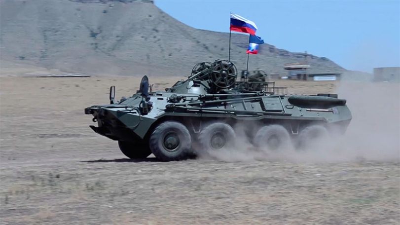 Российские миротворцы отработали тактику ведения современного боя на учебном полигоне в Арцахе