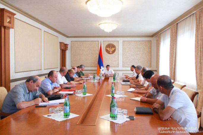 Artsakh president held enlarged consultation on water supply issues of Stepanakert