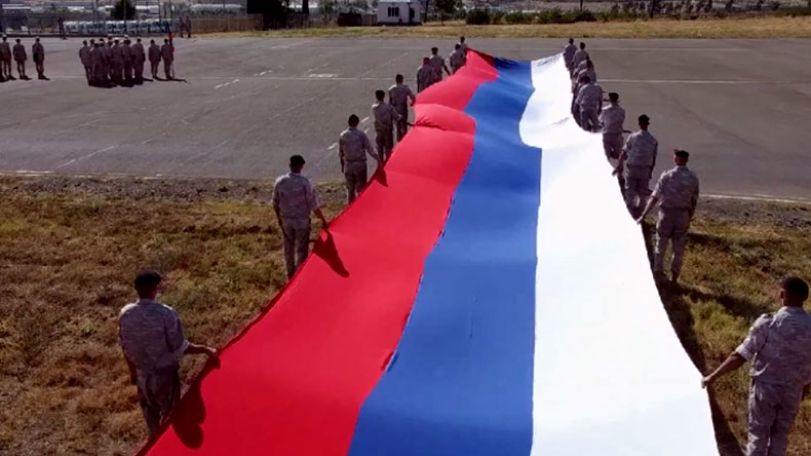 Russian peacekeepers celebrated National Flag Day in Artsakh