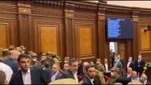 Scuffle erupted in Armenian parliament