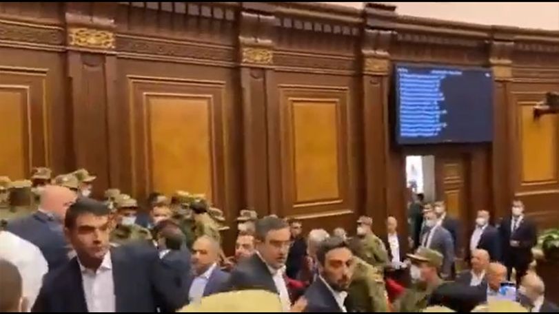 Scuffle erupted in Armenian parliament