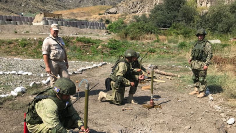 Russian peacekeepers practiced actions at observation post upon detection of drones in Artsakh