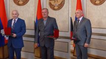 Vardan Avetisyan, Artur Alexanyan and Samvel Gevorgyan bestowed with 'Hero of Artsakh' highest titles