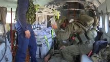 Russian peacekeepers in Artsakh worked out the evacuation of a conditionally injured person using a helicopter with a medical module