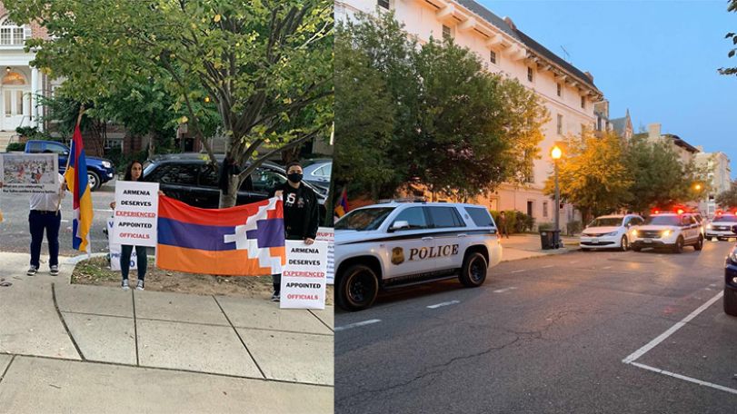 Peaceful protest of young ARF activists outside Armenian Embassy in U.S. angers Lilit Makunts