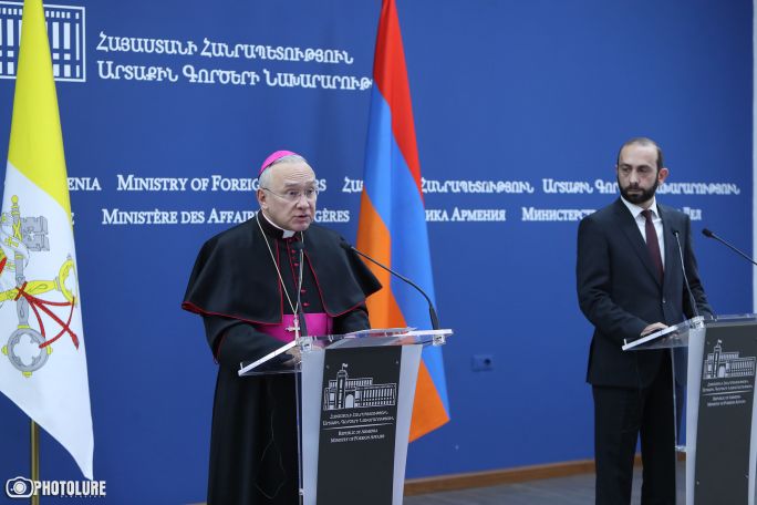 FM Mirzoyan: We value the consistent position of the Vatican on the peaceful settlement of the Nagorno-Karabakh conflict