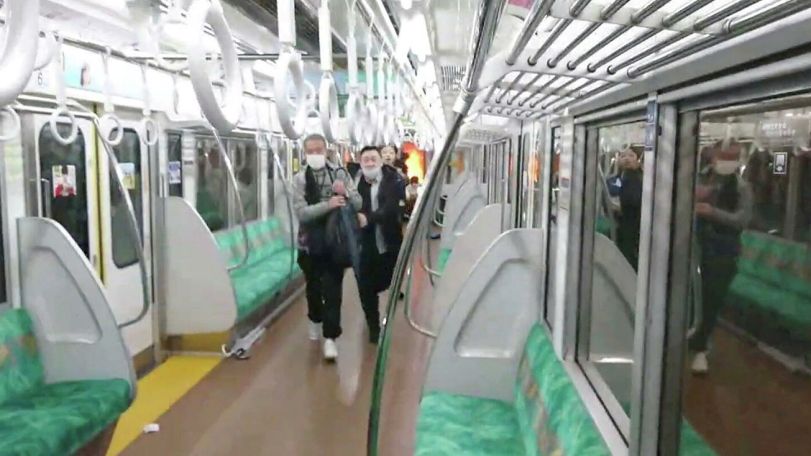 Tokyo train passengers attacked by knifeman dressed as Joker