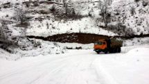 Snow reported in Qajaran town, Meghri mountain pass of Syunik province