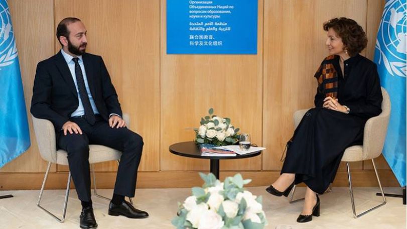 FM discussed the protection of the Armenian cultural and religious heritage in Artsakh with UNESCO Director-General