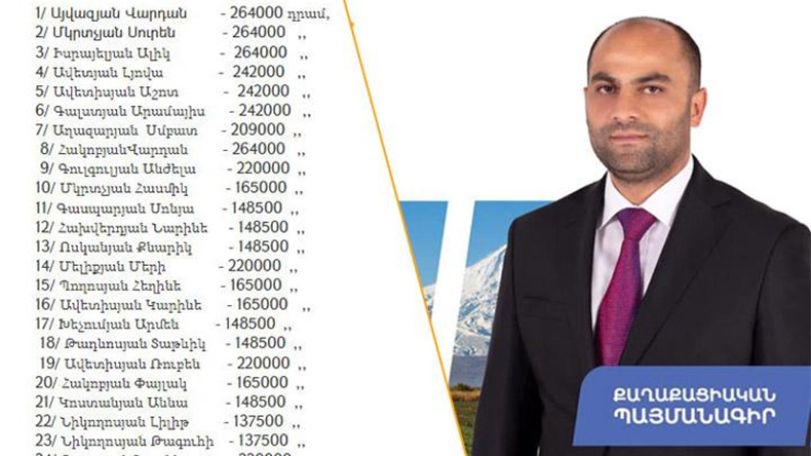 ՏԻՄ ընտրություններին ընդառաջ Արարատի մարզում ՔՊ-ականը փող է բաժանում