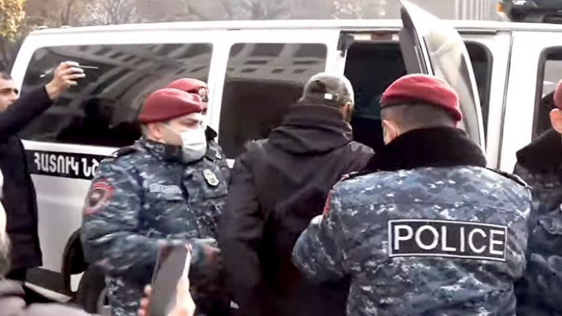 11 people taken to police stations after a protest inside the foreign ministry building