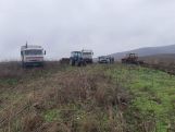 The tractor of Artsakh farmers damaged by Azerbaijani fire evacuated through mediation of Russian peacekeepers