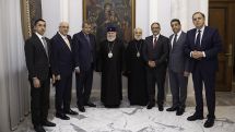 Catholicos of All Armenians hosted delegation of Higher Presidential Committee of Church Affairs in Palestine