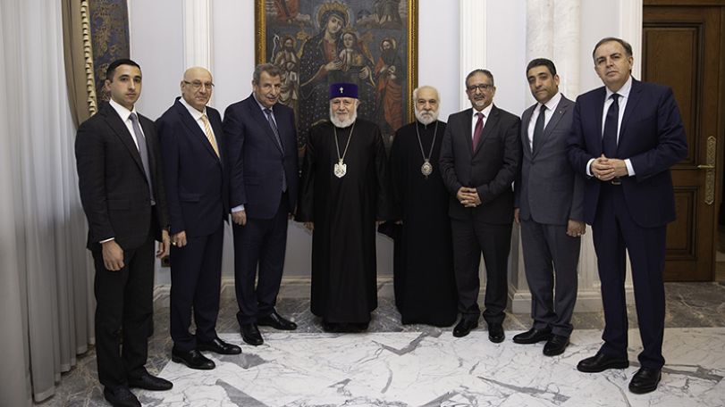 Catholicos of All Armenians hosted delegation of Higher Presidential Committee of Church Affairs in Palestine