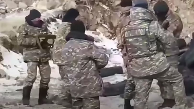Video of the capture of two Azeri servicemen appeared on the internet