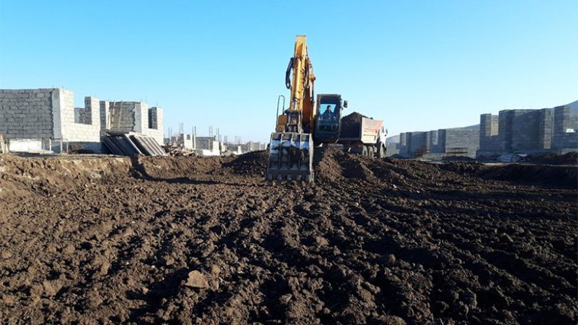 Construction of the new residential district underway in Artsakh's Askeran region