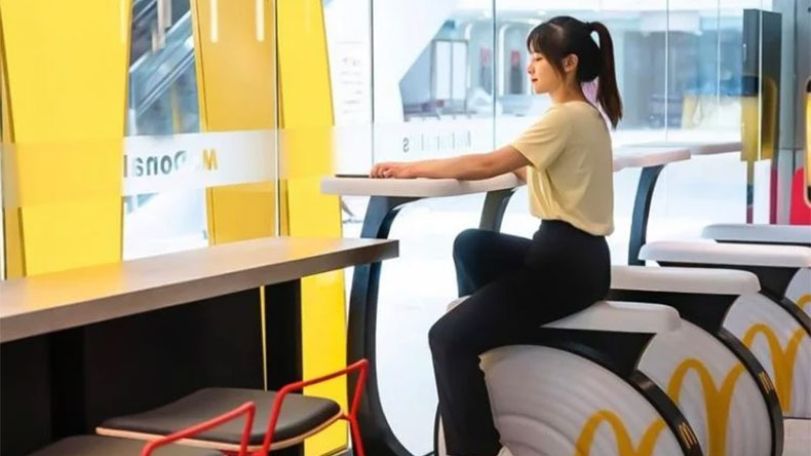 McDonald's China replaces chairs with stationary bikes
