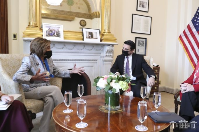 Nancy Pelosi and Alen Simonyan agree the final settlement of the NK conflict can be reached under the auspice of the OSCE Minsk Group
