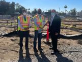 Congressman Schiff visits Armenian American Museum construction site