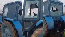 Tractor in Artsakh damaged in Azerbaijani shooting