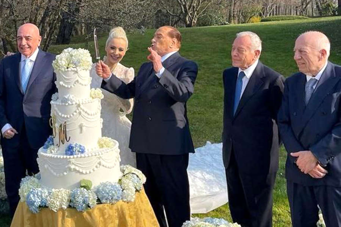 Silvio Berlusconi, 85, holds 'symbolic wedding' to his 32-year-old bride