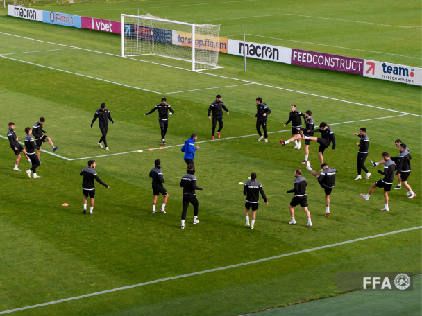 Armenia’s national football team holds first training ahead of Montenegro friendly