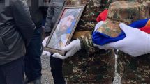 Armenian soldier killed in Azeri drone attack in Artsakh laid to rest in Yerablur