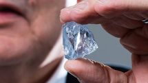 В ЮАР найден уникальный голубой алмаз весом 122,52 карата