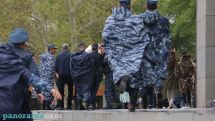 Police detain two men in Yerevan square
