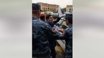 Police detain opposition protesters in Yerevan