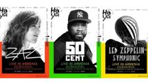 Զազը, 50 Cent-ը, Led Zeppelin Symphonic-ը  համերգներով հանդես կգան Հայաստանում