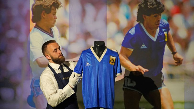 Maradona's 'Hand of God' shirt sells for record $9.28m at auction