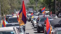 Opposition activists hold car protests in Yerevan