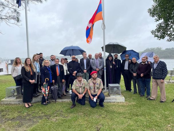 Artsakh flag raised in Ryde, Australia