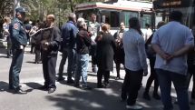 Families of fallen soldiers hold protest in Yerevan