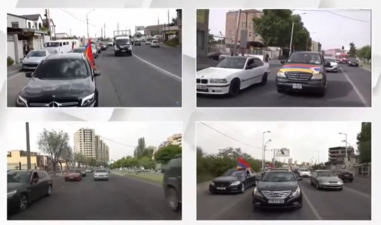 В Ереване начались автопробеги
