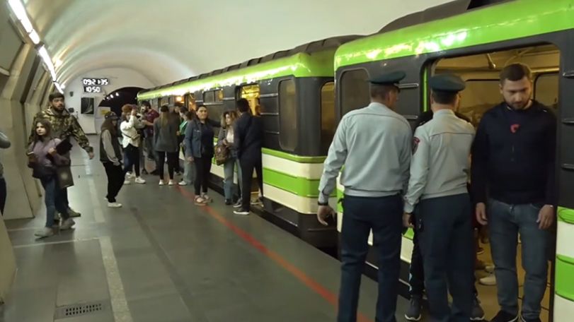 Police detain some protesters in Yerevan metro