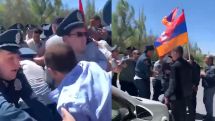 Police use force against protesters blocking highway in Armenia