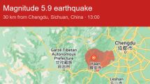 Strong earthquake hits China