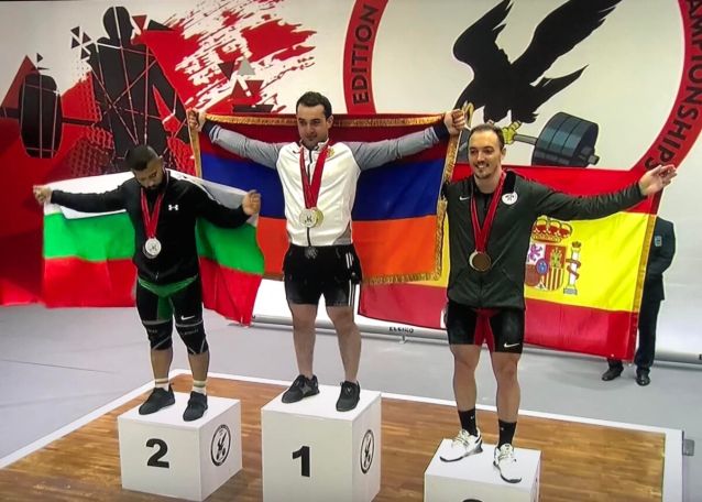 Armenia's Rafik Harutyunyan wins gold at European Weightlifting Championships
