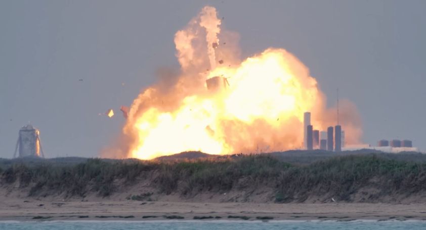 SpaceX booster rocket bursts into flames during test firing