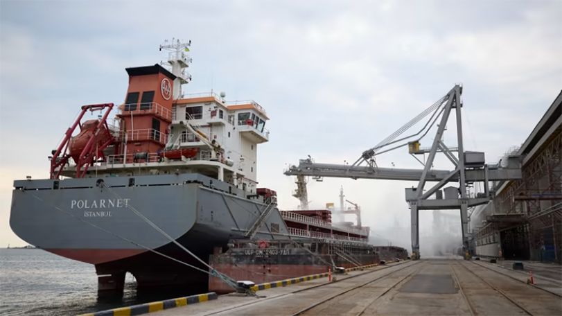 First grain ship leaves Ukraine under Russia deal